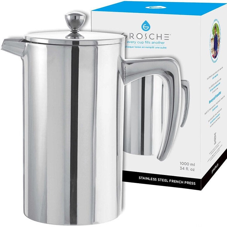 Grosche Dublin French Press 8 Cup Stainless Steel