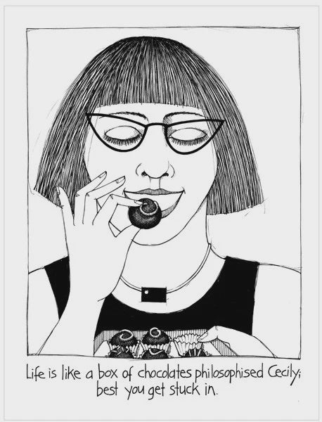 Cecily Tea Towel - Box of Chocolates CE267