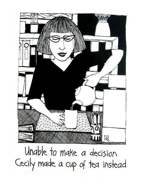 CECILY TEA TOWEL Cup of Tea CE144