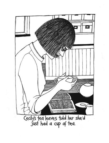 CECILY TEA TOWEL Tea Leaves CE161