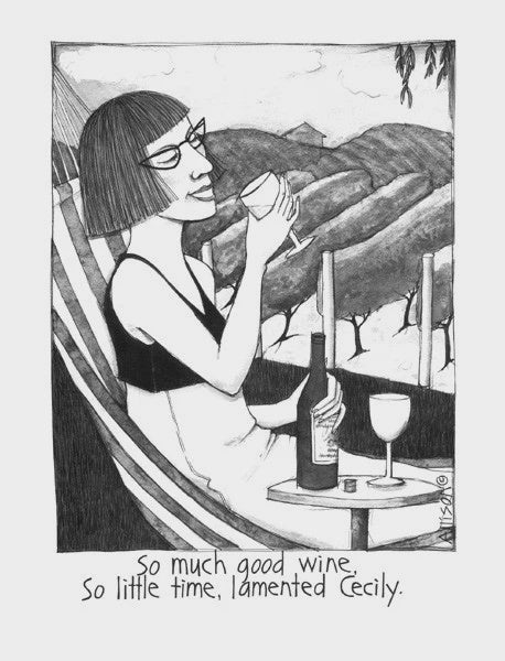 Cecily Tea Towel Good Wine CE228