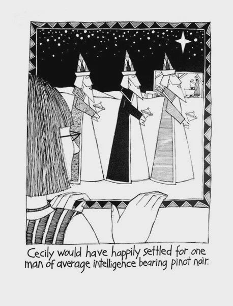 Cecily Tea Towel - Man with Pinot Noir CE166