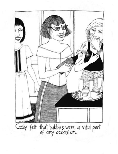 CECILY TEA TOWEL Bubbles Occasion CE183