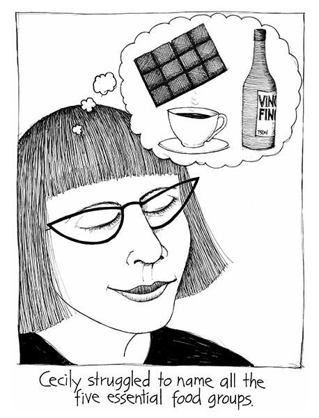 CECILY TEA TOWEL Five Essential Food Groups CE277