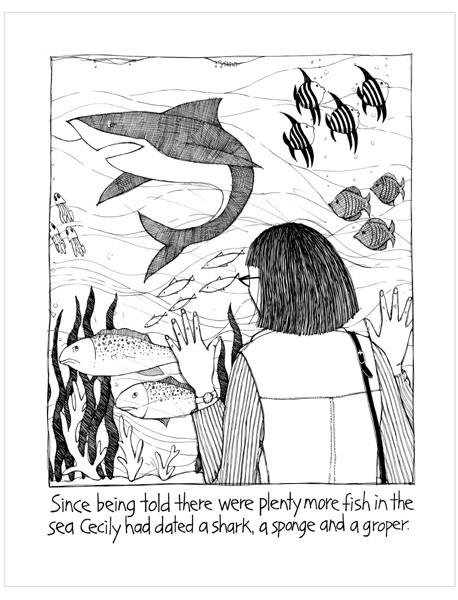 CECILY TEA TOWEL More Fish in the Sea CE272