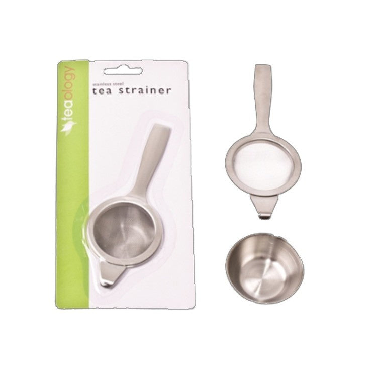 Teaology Stainless Steel Tea Strainer with Bowl Silver - 3370