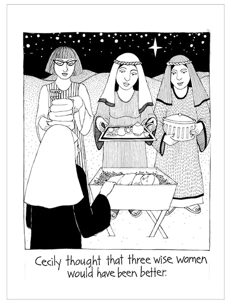 Cecily Tea Towel - Three wise women CE297