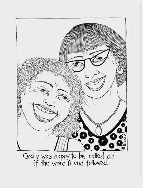 Cecily Tea Towel  'Old Friends'  CE290