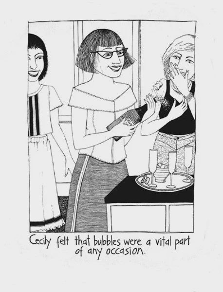 Cecily Tea Towel - Bubbles Occasion CE183